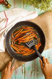 To create a rectangle share we would have to trim the rounded sides of each piece. Sauteed Carrots In Maple Thyme Glaze My Pure Plants