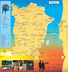 George town, penang, 10400 malaysia. Map Of Penang Island And George Town With Landmarks Districts Transportation Hotels