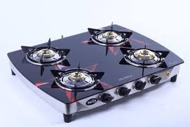 Khaitan stainless steel silver gas stove 4 burner double decker manual cooktop (with party cooking burner) ₹ 3,899.00 after sale services: Surya Care 4 Burner Glass Gas Stove Care Home Industries Id 2062315597