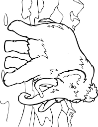 This Coloring Page For Kids Features A Wooly Mammoth Walking Along The Ground Also Known As The Tundra Mammoth Stone Age Art Coloring Pages Stone Age Animals