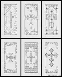 The cover side includes a full color photo of the stitched bookmark. Blackwork Crosses 2 Cross Stitch Bookmarks Celtic Cross Stitch Christian Cross Stitch Patterns