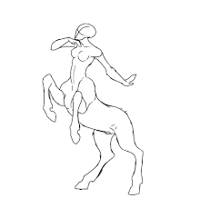 Simple of centaur coloring pages. Female Centaur Base Female Centaur Drawings Art Reference Poses