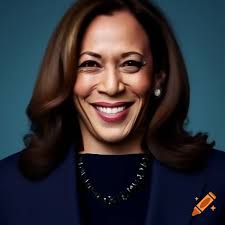 Portrait of kamala harris in the style of melvin mcgee