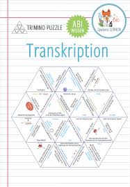 Transkription Trimino Abitur Unterrichtsmaterial Im Fach Biologie In 2020 Biologie Lernkarten Unterrichtsmaterial