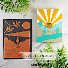 20 double sided sheets including 40 cut apart cards 54 chipboard accents 91 stickers 31 puffy stickers 33 frames & tags 30ft washi tape 6x6 paper pad. Spellbinders Color Block Landscape Sandi Maciver Cardmaking And Papercrafting Made Easy