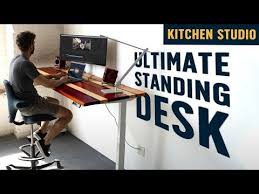 This computer desk is made from wood veneers, which gives it an elegant look and makes it sturdy. I Built A Completely Customized Standing Desk And It S Epic Youtube