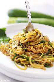This easy healthy recipe comes together in just 20 minutes, so it's great for weeknight dinners. 25 Easy Stir Fry Dishes You Simply Must Try Zoodle Recipes Zucchini Noodle Recipes Veggie Dishes