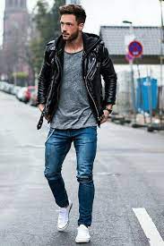 How To Wear A Leather Jacket For Men Mens Fashion Casual Mens Outfits Mens Fashion Casual Winter