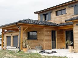 Maison Ossature Bois Avec Fenetres Aluminium Chez Bbc Menuiseries Maison Ossature Bois Maison Bois Plan Maison Bois