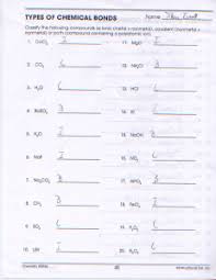 Chemical bonding worksheet #2 (covalent bonding) 1. Naming Compounds And Chemical Bonds Yo Lets Do Some Chemistry