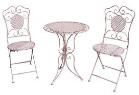 Spending time on our patios is one of our favourite parts of summer! Garden Furniture Set Table 2 Chairs Pink Antique Style Iron Aubaho