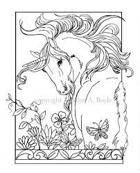 Horses coloring pages the horse (equus ferus caballus) is one of two extant subspecies of equus ferus. Adult Coloring Page Digital Download Unicorn Flowers Butterfly Garden Fantasy Adult Coloring Unicorn Coloring Pages Coloring Pages Horse Coloring Pages