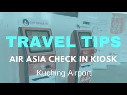 Air Asia Check In Kiosk Kuching Airport Malaysia Youtube