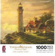 Thomas kinkade lighthouse jigsaw puzzles. Thomas Kinkade Painter Of Light The Guiding Light 1000 Pi Thomas Kinkade Thomas Kinkade Puzzles Puzzle Art
