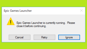 However, i was concerned about turning off the program and restarting, fearing i would lose all progress on the download. How To Fix Epic Games Launcher Is Currently Running Please Close It Before Continuing Youtube