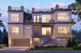 The modern style house plan embodies the best of contemporary and modern architecture. Plan 666087raf 3 Story Contemporary Home Plan With Expansive Rooftop Deck Modern Style House Plans Contemporary House Plans House Plans