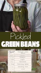 A Tasty Old Fashioned Snack Of Pickled Green Beans Pickled Green Beans Farmer Recipes Pickling Recipes