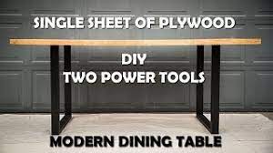 These free portable workshop table plans solved that. Modern Dining Table Diy Single Sheet Plywood Two Power Tools Youtube