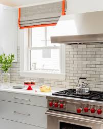 gray and orange kitchens design ideas
