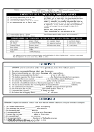Subjunctive Mood Free Grammar Worksheet Grammar Worksheets Mood