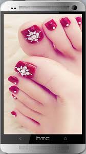 Para los amantes de las rosas, técnica francesa con apliques de rosas color rosa. 200 Disenos De Unas Para Pies 2019 Fur Android Apk Herunterladen