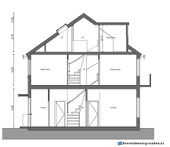 Bouwtekening Huis Bouw Thema Plattegrond Bouwtekening