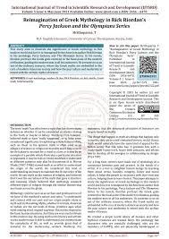 All answer options will load for you once you reach them. Reimagination Of Greek Mythology In Rick Riordan S Percy Jackson And The Olympians Serie By International Journal Of Trend In Scientific Research And Development Issn 2456 6470 Issuu