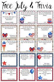 Name 3 presidents who have died july 4. Free Printable 4th Of July Trivia