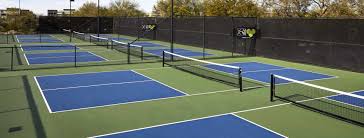 If you picture a standard size tennis court and cut it in half at the net line, each half of the full tennis court can have two pickleball courts on each end. Temporary Pickleball Court Setup Usa Pickleball Association
