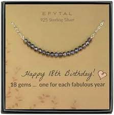 18th birthday cool gifts for girls. Efytal 18th Birthday Gifts For Girls Sterling Silver Necklace 18 Beads For 18 Year Old Girl Jewelry Gift Idea Buy Online At Best Price In Uae Amazon Ae