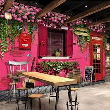 Tema pertama tentukan tema, sebisa mungkin tema yang sesuai dengan keinginan kedua pasangan, tema bisa didapat bunga pilihlah bunga yang sesuai dengan nuansa dekorasi kamar pengantin. London Merah Tema Kepribadian Cafe Telepon Mawar Latar Belakang Bunga Kertas Dinding Dekorasi Rumah Kafe Restoran Lukisan Dinding Wallpaper 3d Wallpaper Aliexpress