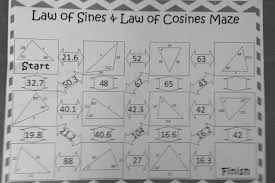 This Self Checking Maze Has 11 Problems Involving The Law Of Sines And The Law Of Cosines Students Will Be Law Of Sines Law Of Cosines Word Problem Worksheets