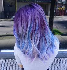 Feminine curls with blue accent. 44 Incredible Blue And Purple Hair Ideas That Will Blow Your Mind