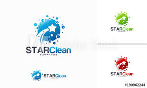 Star Clean Logo Designs Concept Star Laundry Logo Template Vector Buy This Stock Vector And Explore Similar V Clean Logo Design Cleaning Logo Concept Design