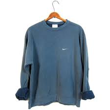 Faded Blue Nike Sweatshirt Washed Out Distressed Athletic Pullover 28 Liked On Polyvore Featuring Tops Hoodies Sweat Clothes Nike Sweatshirts Fashion