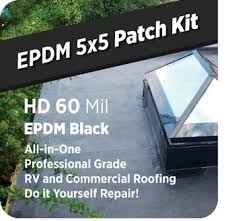 These will need to be repaired later (see coating ready cover tape). Epdm 5x5 Roof Patch Kit 60 Mil Black