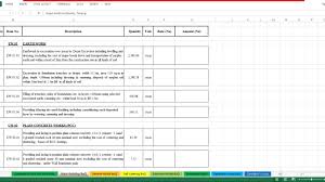 9 photos of the bill of quantities excel template. Boq Format For Civil Work Excel Sheets