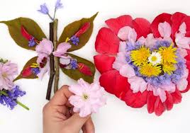 Painting with flowers for toddlers. Flower Petal Art For Kids Nature Crafts