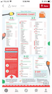 Helpful Baby Food Chart August 2017 Babycenter Canada