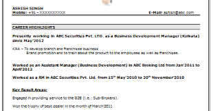 resume format for fresher ca articleship
