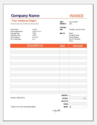 Catering Service Bill Invoice Templates For Excel Excel Templates