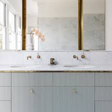 Viv Hannigan Design On Instagram Master En Suite From Our Latest Mosman House Simonwhitbreadphoto Potter Wilson B Brass Bathroom Ensuite Bathroom Renos