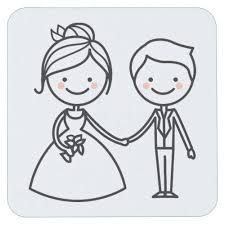 Cartoon Bride Groom Black And White Wedding Square Paper Coaster Zazzle Com Bride Cartoon Bride And Groom Cartoon Wedding Photography Bride