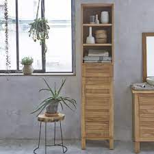 Colonna In Teak 180 Cm Arredo Bagno Tikamoon Nel 2020 Teak Bagno Legno Arredamento Bagno