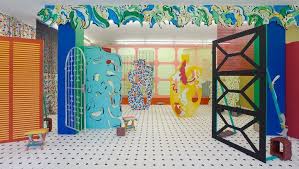 Sol Calero El Autobus Exhibition At Tate Liverpool Tate Interior Design Work Exhibition Ceiling Murals
