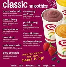 Jamba Juice Classic Smoothies Protien Smoothies Recipes Peach Smoothie Recipes Smoothies