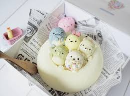 sumikko gurashi chiffoncake by agnes chii cartoon cake chiffon cake cute cakes