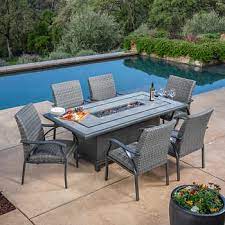 Sort by | left hand navigation skip to search results. Sunvilla Indigo 7 Piece Woven Fire Dining Set