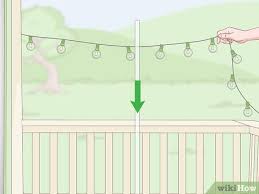 The heavy base of the planter helps keep things stable, while your flowers and. 3 Simple Ways To Hang Outdoor String Lights On A Deck Wikihow