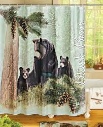 Black Bear Shower Curtain Northwoods Black Bear Shower Curtain From Collections Etc Bear Bathroom Decor Black Bear Decor Shower Curtain Decor